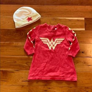 Gap Wonder Woman dress and hat